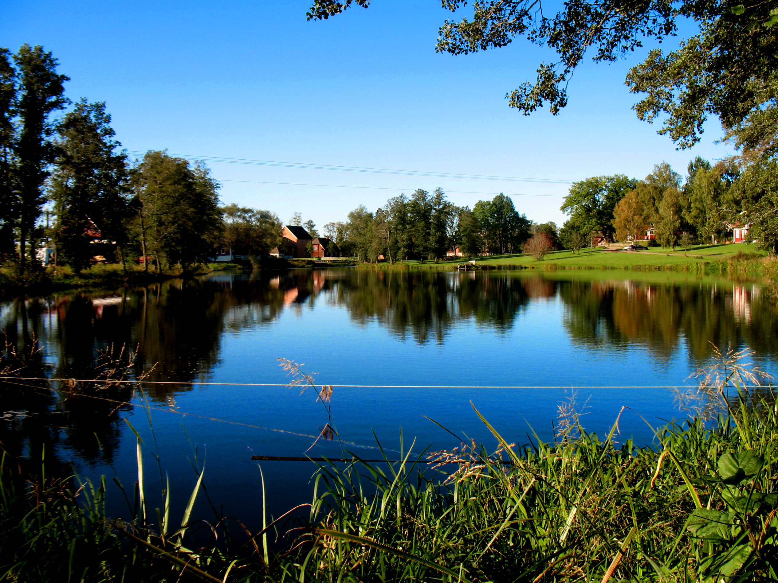 Utsikt över ån Tidan i Fröjered, Tidaholm